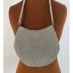 Vintage Rodo Italy Metallic Knit/Crochet Evening Bag Purse